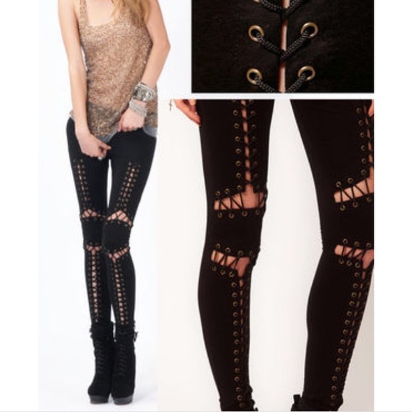 snake bite lace up jumpsuit